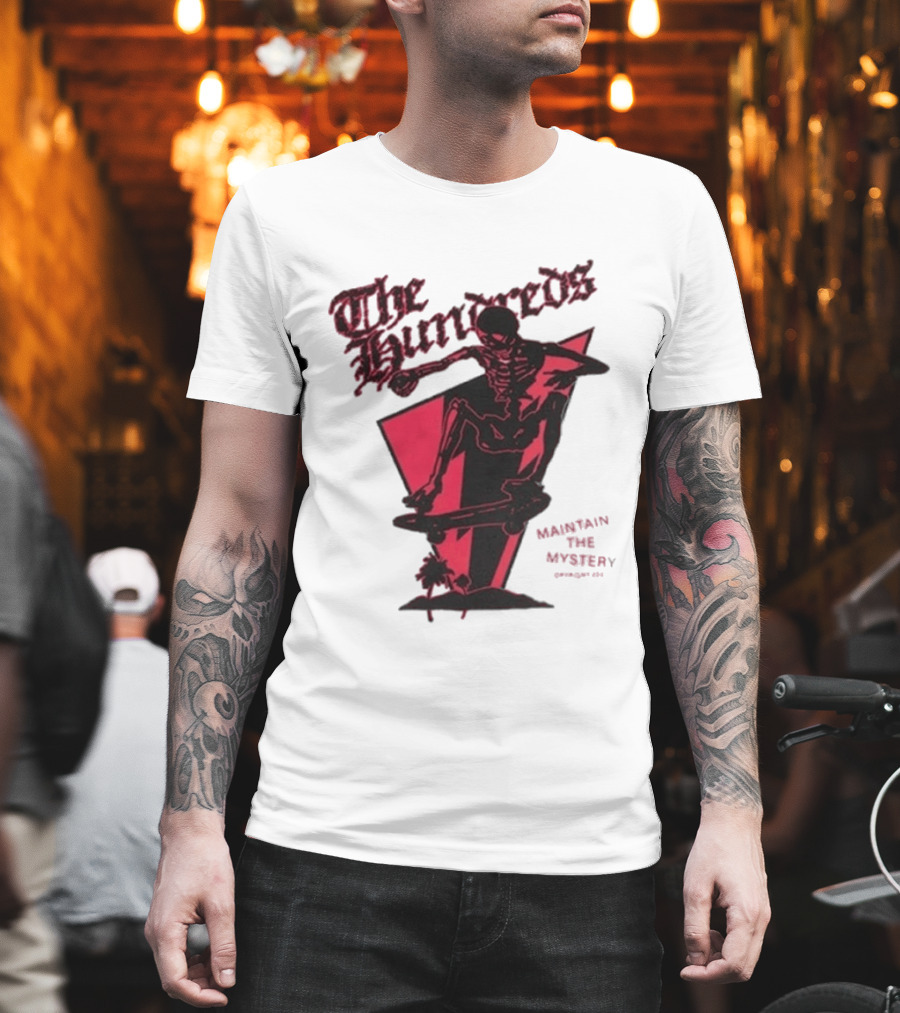 The Hundreds Skeleton Skateboarding Maintain The Mystery T-Shirt