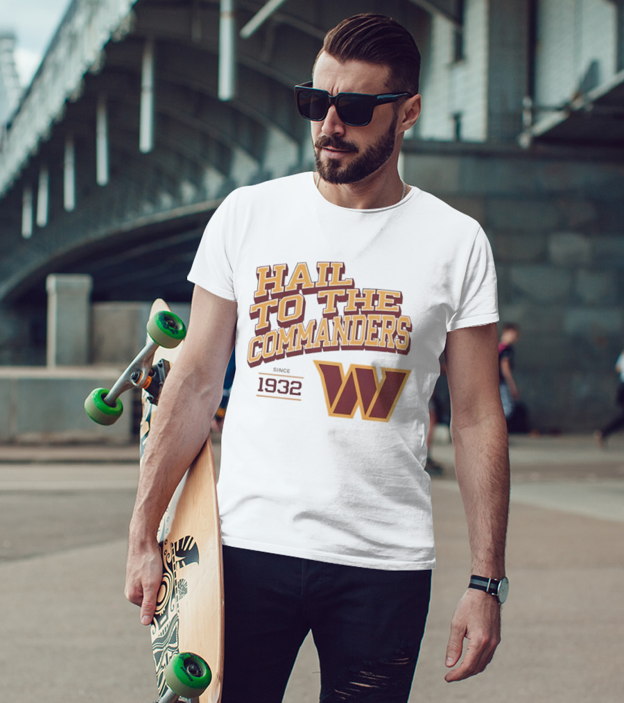 Hail To The Commanders W Logo Since 1932 T-Shirt