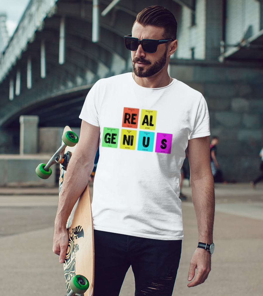 Periodic Table Elements Rhenium Aluminum Germanium Nickel Uranium Sulfur T-Shirt