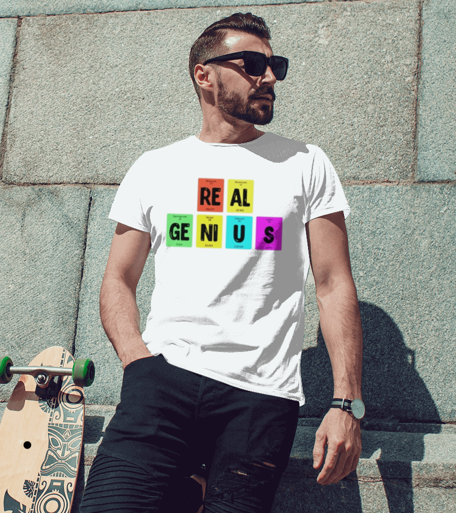 Periodic Table Elements Rhenium Aluminum Germanium Nickel Uranium Sulfur T-Shirt