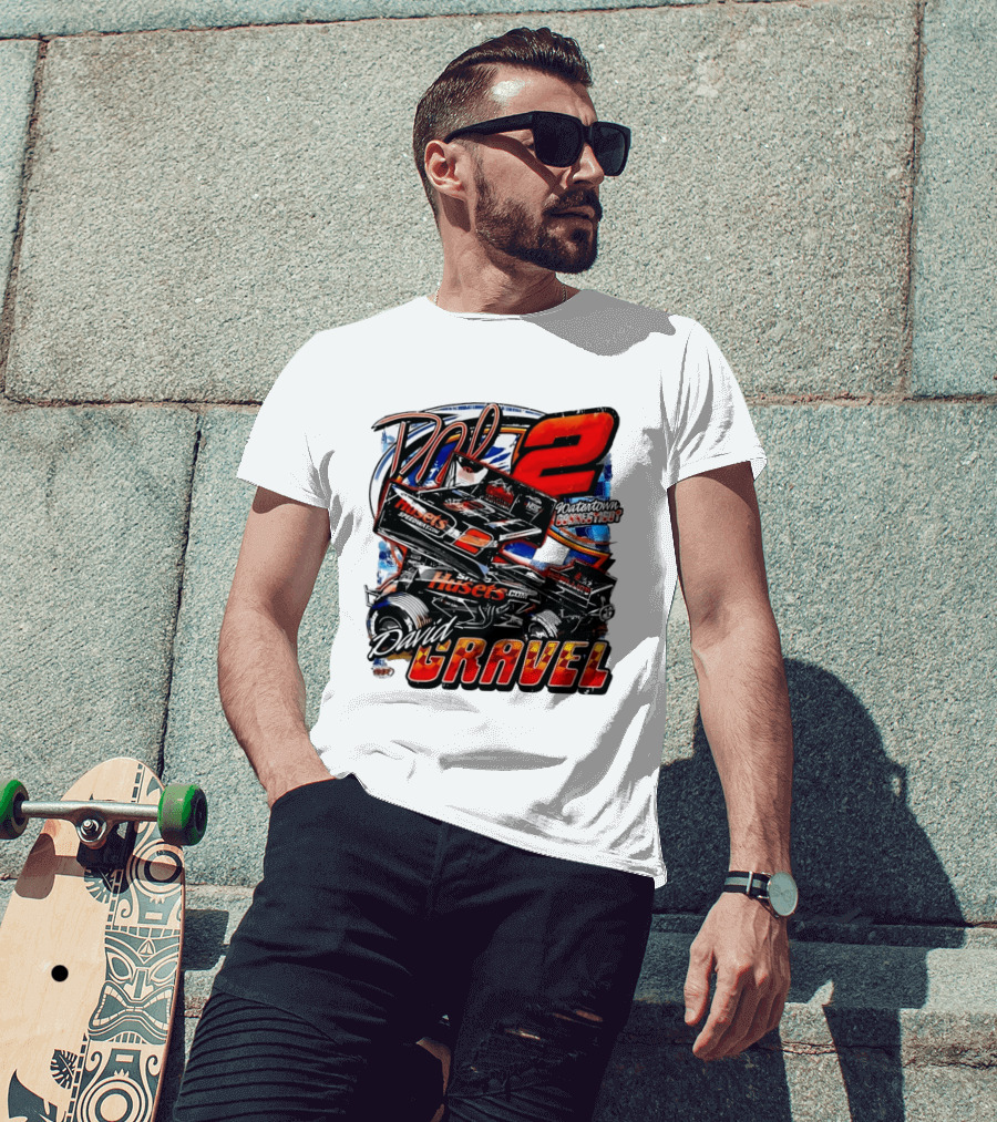 David Gravel Big Game Motorsports Sprint Car 2 Watertown Connecticut Huset's Speedway NOS T-Shirt
