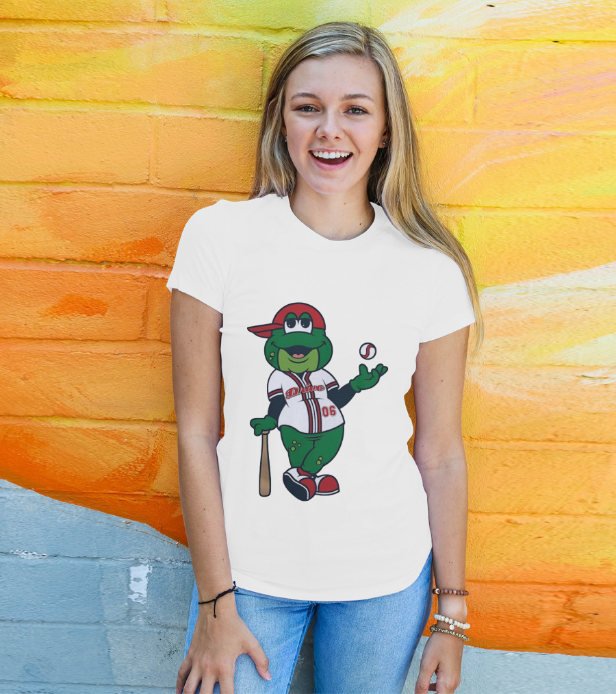 Greenville Drive Reedy Rip'it Frog Baseball Mascot 06 T-Shirt