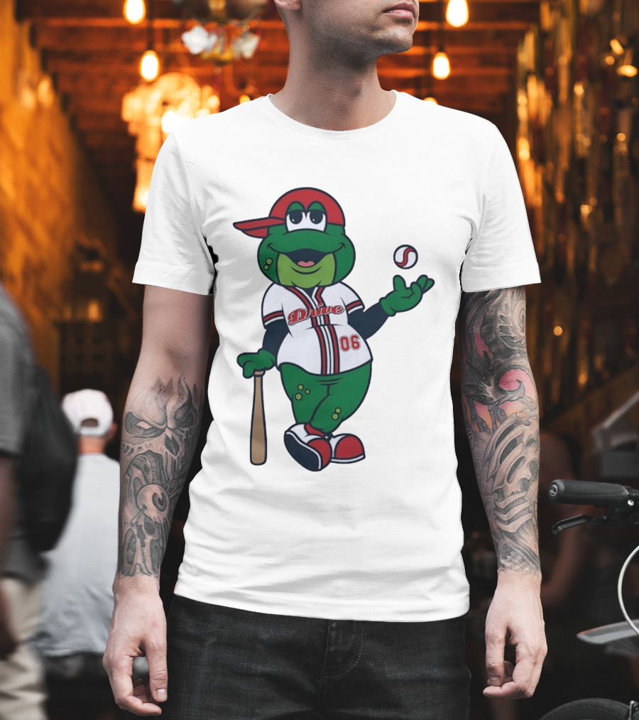 Greenville Drive Reedy Rip'it Frog Baseball Mascot 06 T-Shirt