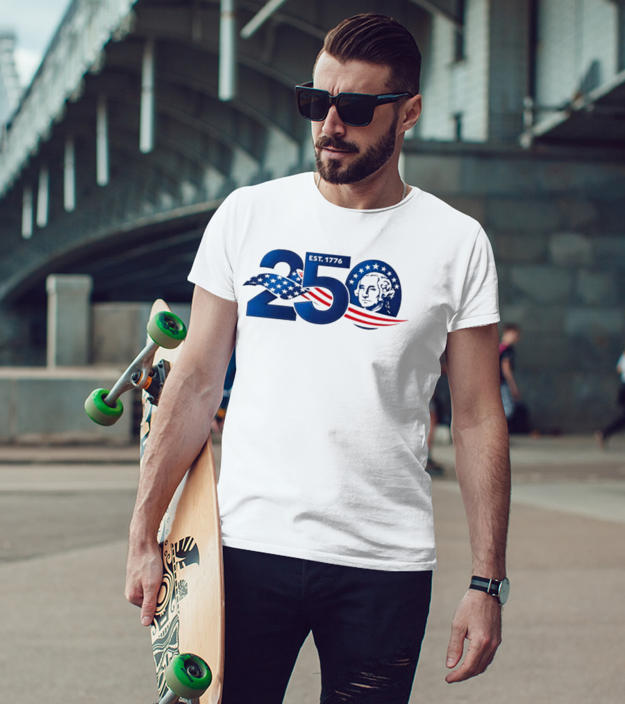 George Washington 250th Anniversary EST 1776 USA Patriot T-Shirt