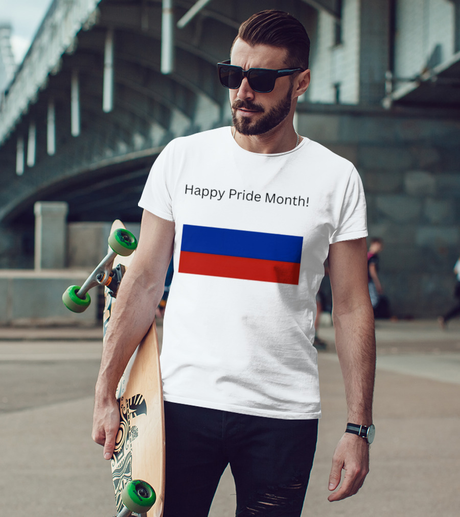 Happy Pride Month Celebration Russia Flag T-Shirt