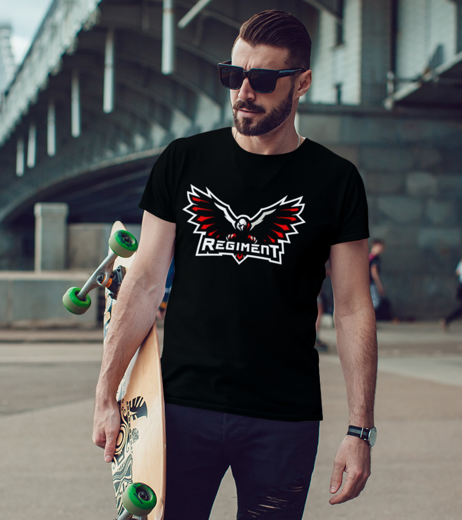 Regiment Eagle Wings Red White Gaming T-Shirt