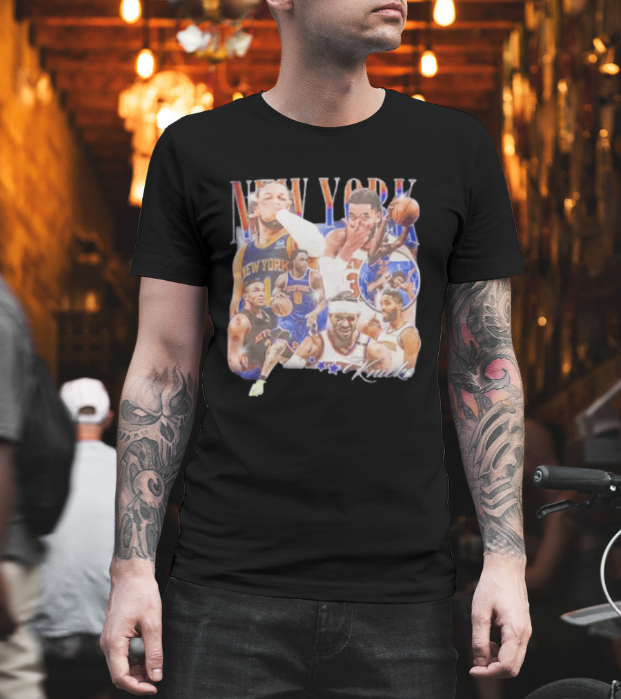 New York Knicks Jalen Brunson NBA Stars Collage T-Shirt