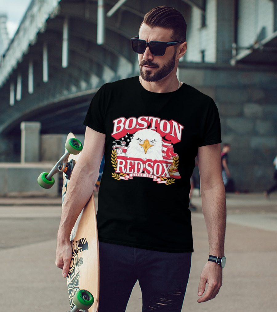 Boston Red Sox American League Eagle Patriotic Celebration Since 1901 T-Shirt