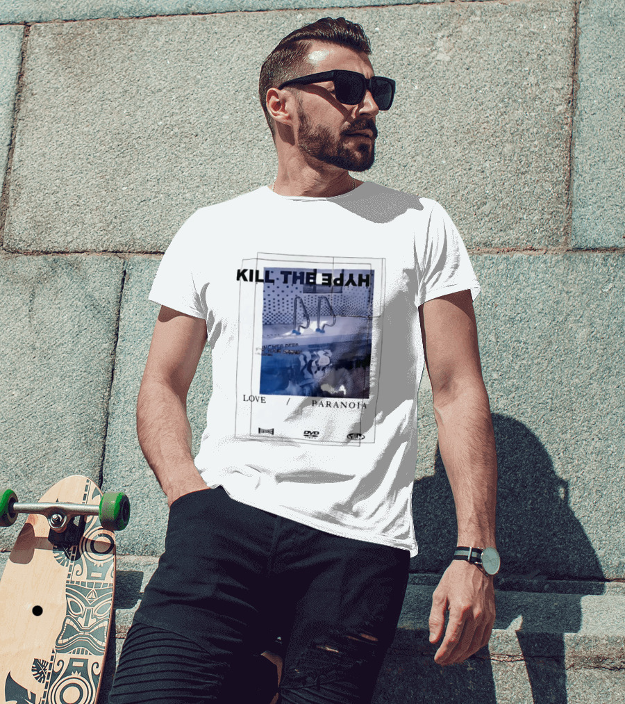 Kill The Hype Love Paranoia Pool Reflection Aesthetic DVD Vague New Mag T-Shirt