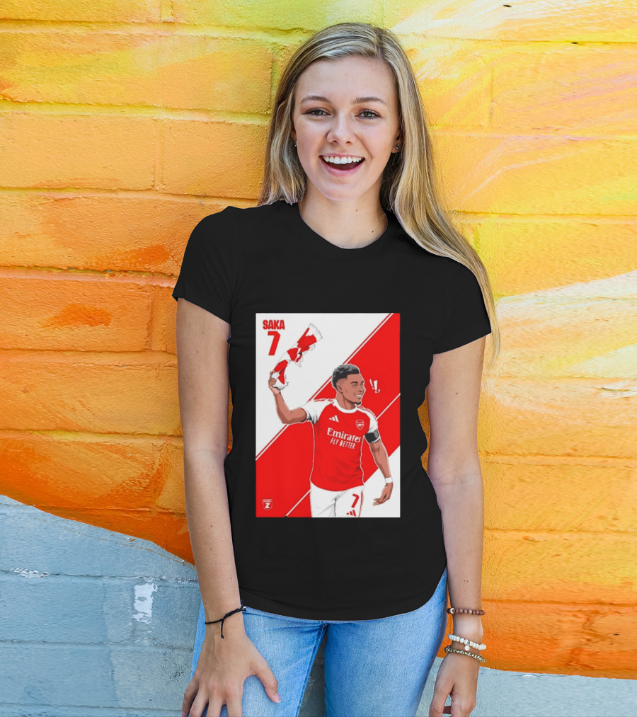 Arsenal F.C. Bukayo Saka 7 Starboy Emirates Fly Better T-Shirt