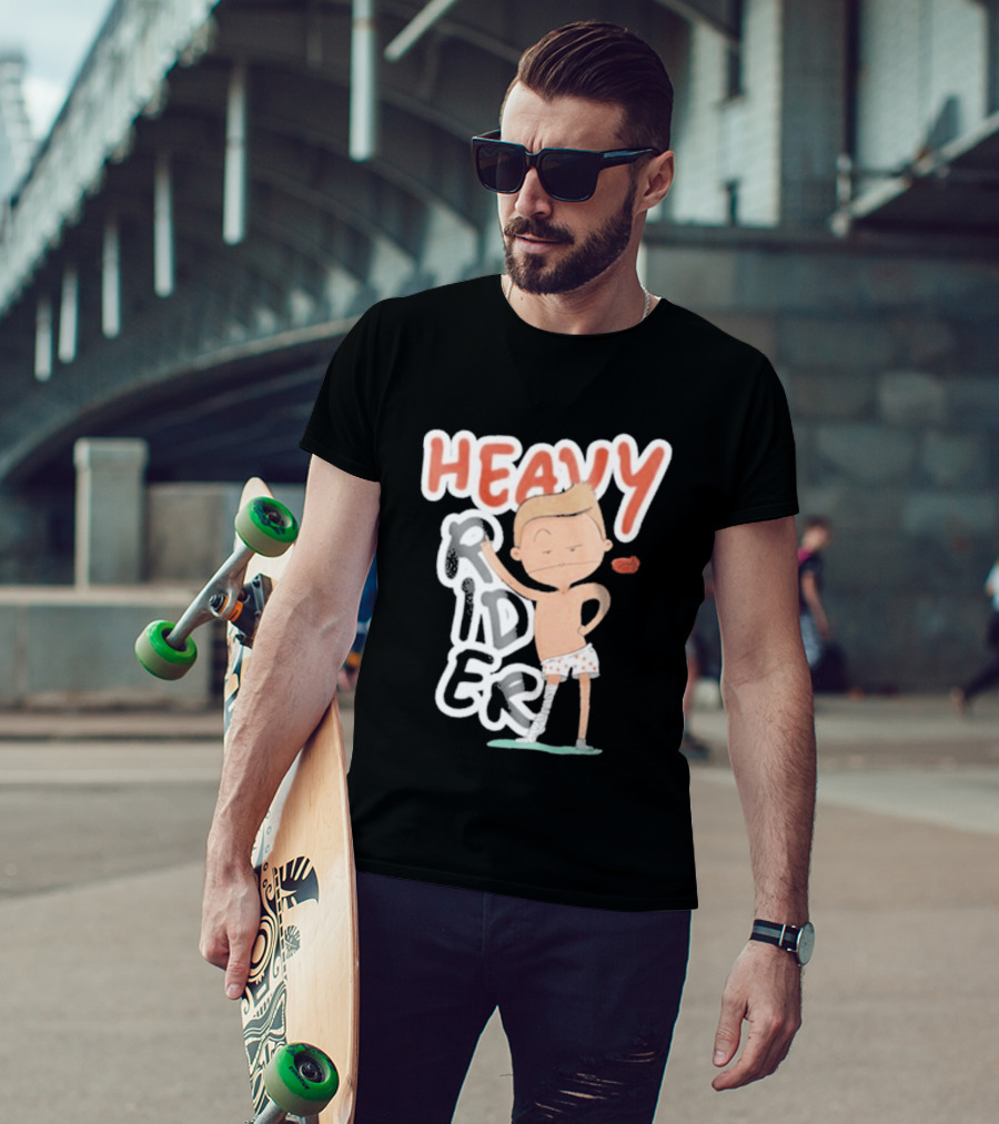 Srinivas Ganesh Heavy Rider Cartoon Character Comical Pose T-Shirt