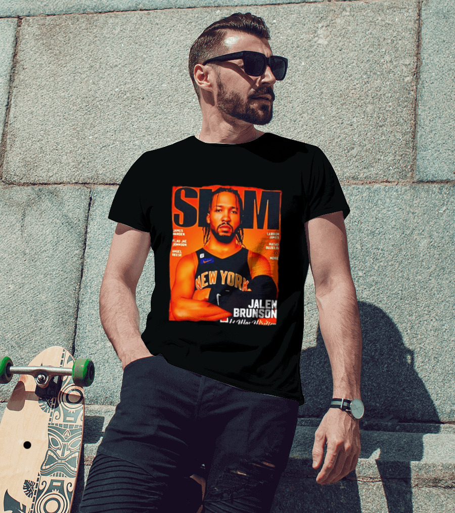 Slam Magazine New York Jalen Brunson Basketball T-Shirt