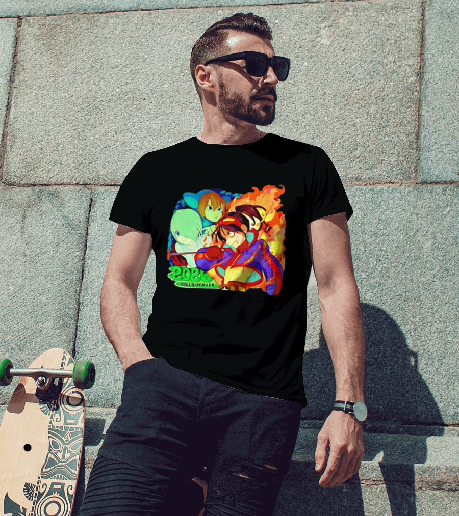 Snake Dragon 2020 Anime Group Denver Flaming Warrior T-Shirt