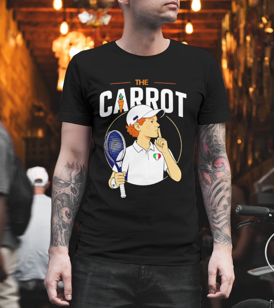 The Carrot Tennis Player Italian Flag T-Shirt
