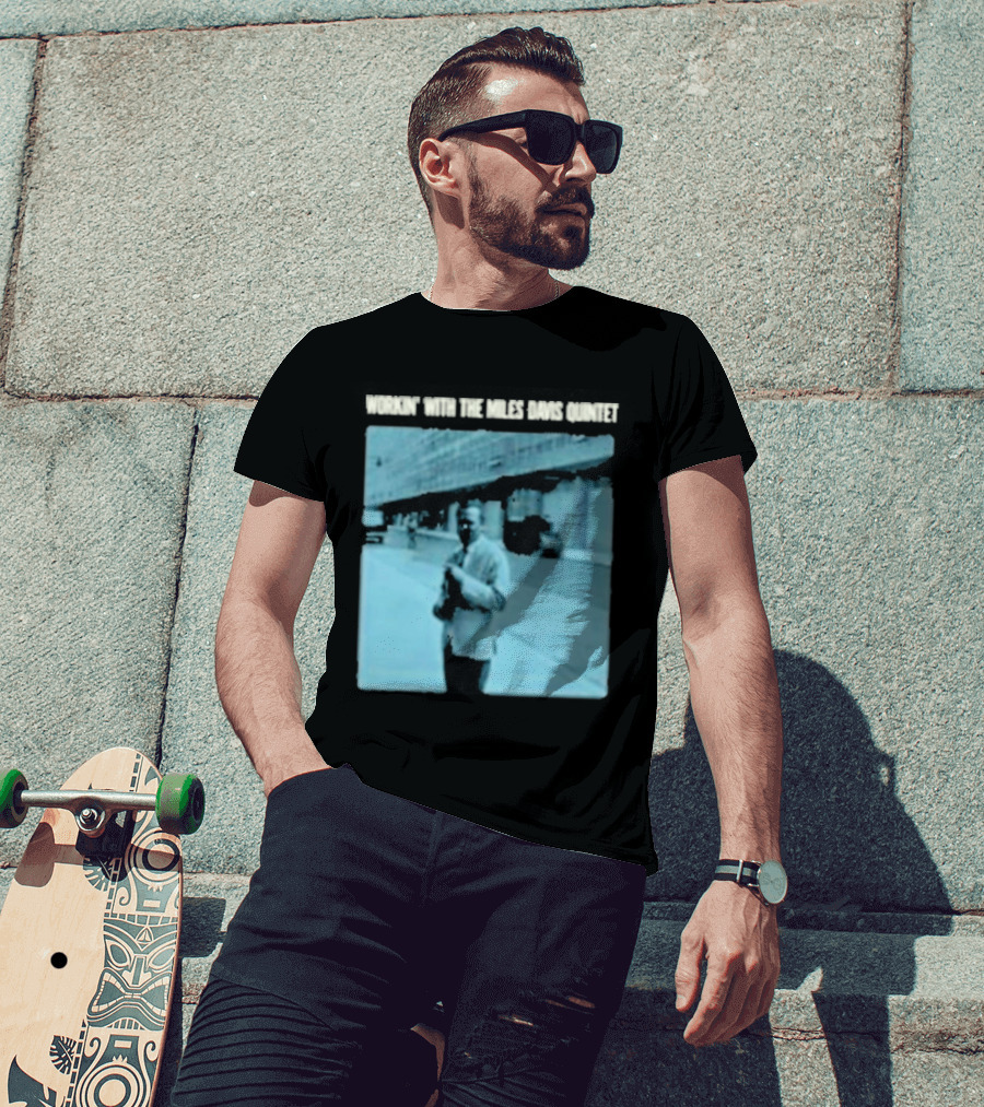 Workin' Miles Davis Quintet Blue Album Cover Streetscape T-Shirt