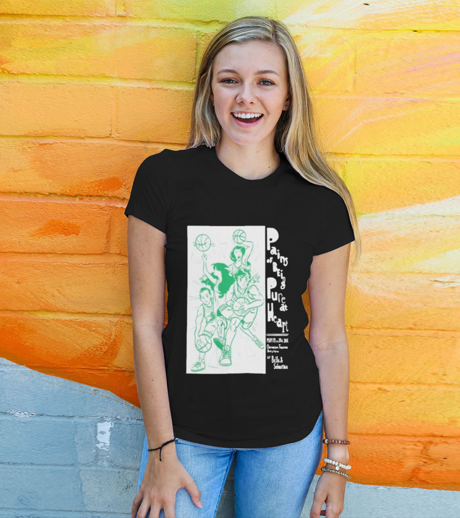 Pains Of Being Pure At Heart Boston May 19 Paradise Touring Company With Helki Silkscreen Basketball T-Shirt
