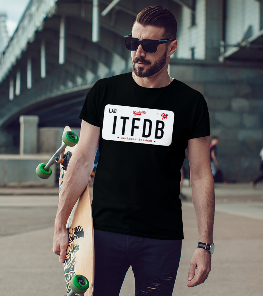 Los Angeles Dodgers LAD ITFDB West Coast Baseball 9X T-Shirt