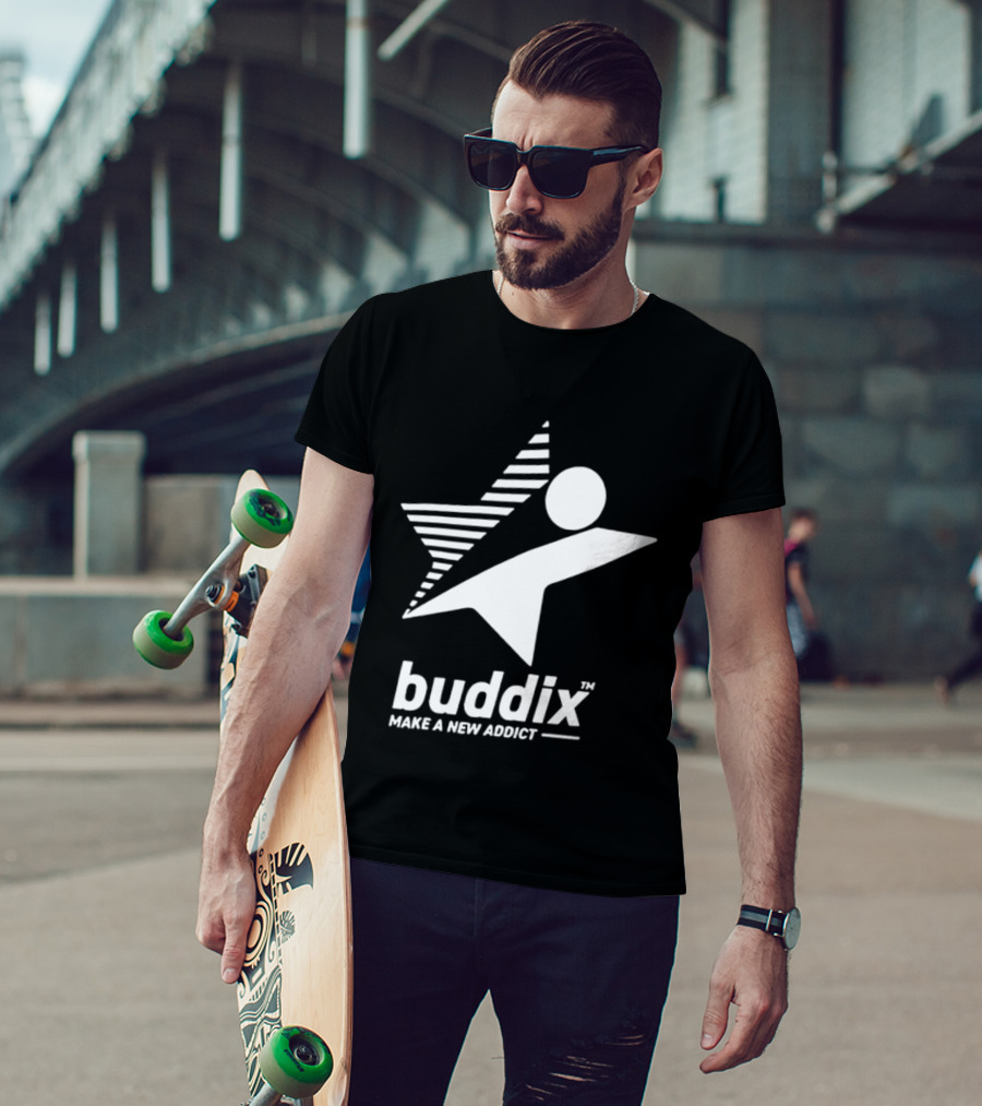 Buddix Make A New Addict Star And Sphere T-Shirt