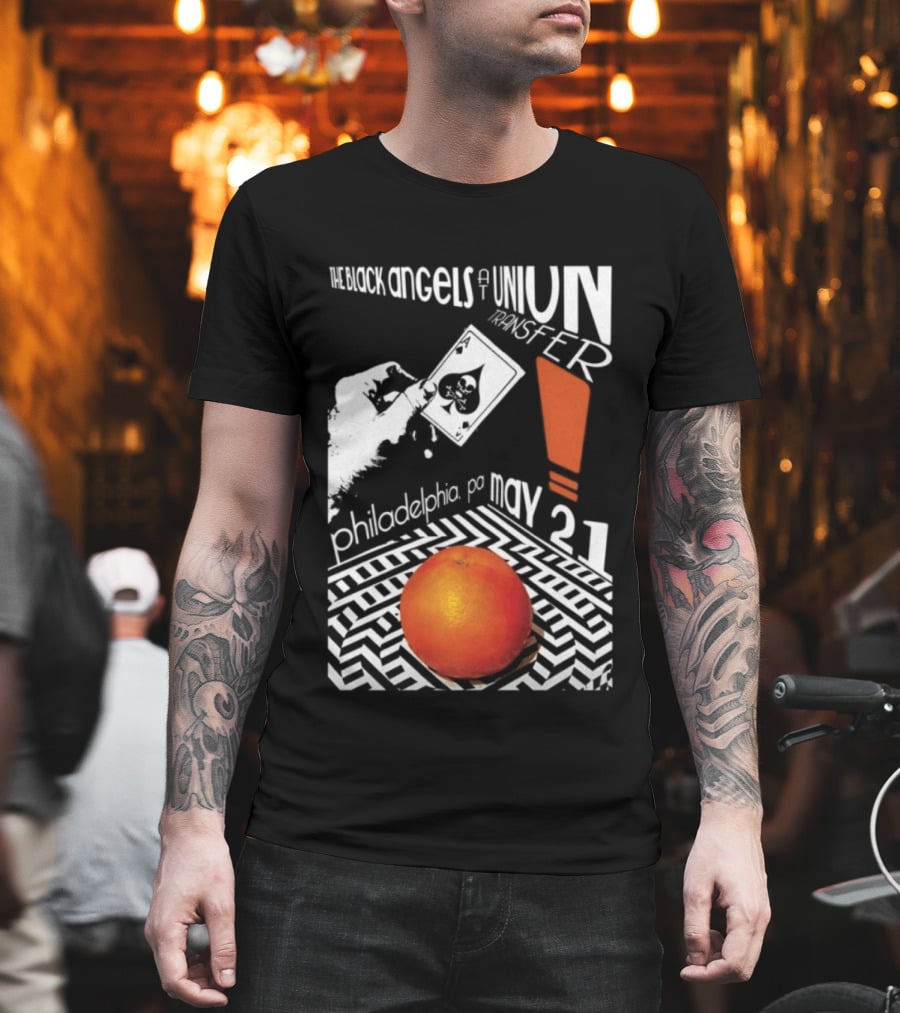 The Black Angels Union Transfer Philadelphia PA May 21 Orange T-Shirt