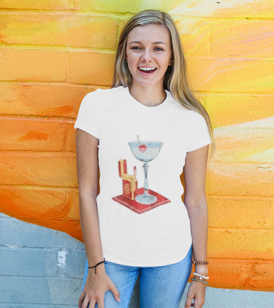 Adrien Rabiot Drole De Monsieur Martini Cocktail With Lighter T-Shirt