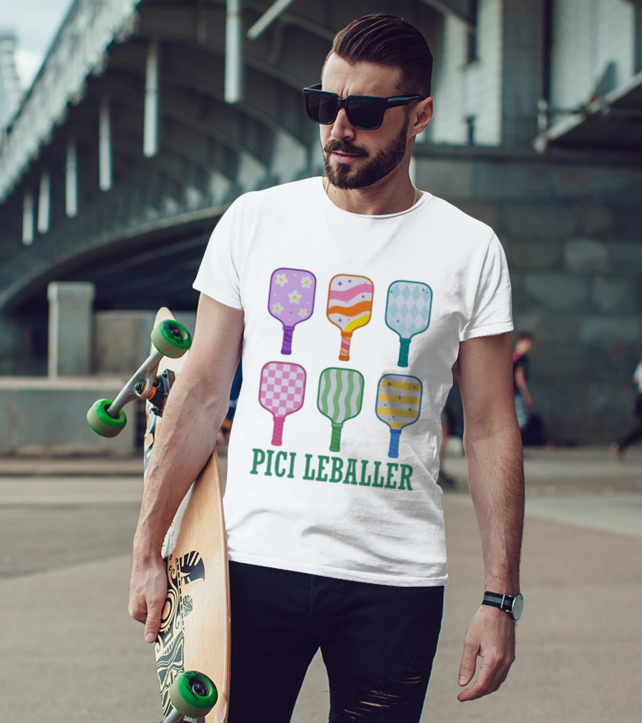Colorful Pickleball Paddles PICI LEBALLER T-Shirt