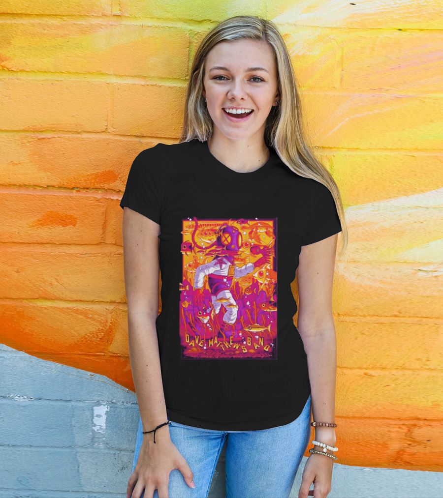 Dave Matthews Band Diver Illustration May 30 2026 ITHINK Financial Amphitheatre West Palm Beach FL T-Shirt