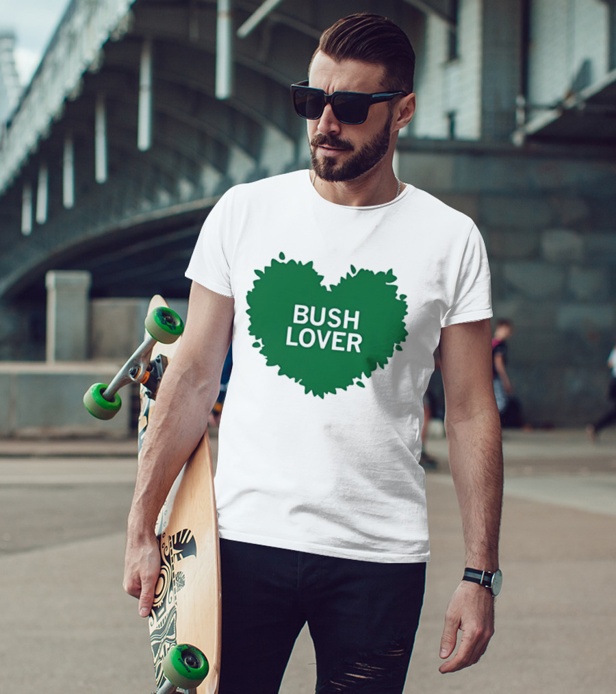 Bush Lover Green Heart Shape T-Shirt