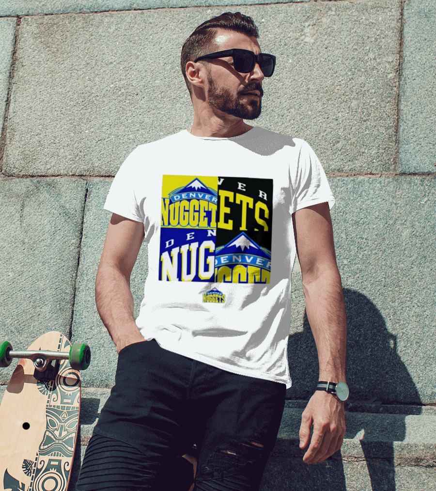 Denver Nuggets New Era Block Retro Split Collage T-Shirt