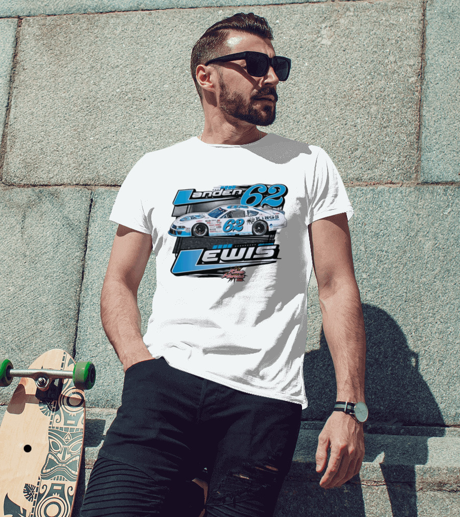 Landen 62 Lewis Kings Custom Panels Kevin Harvick Inc Racing Car T-Shirt