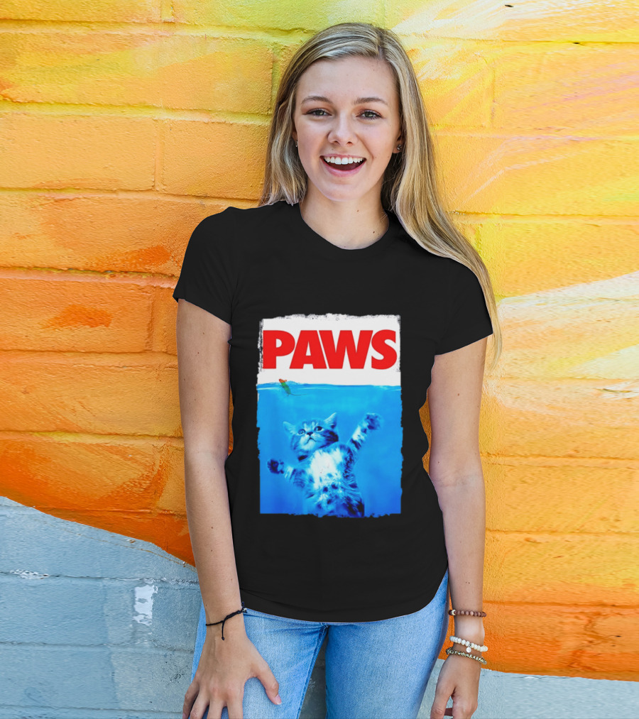Jaws Universal Steven Spielberg Amblin Entertainment Paws Kitten Mouse T-Shirt