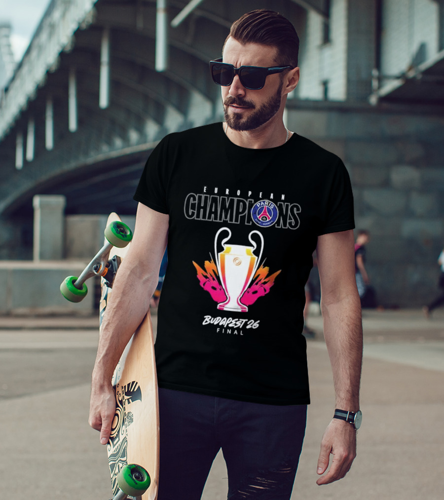 European Champions PSG Budapest 2026 Final T-Shirt