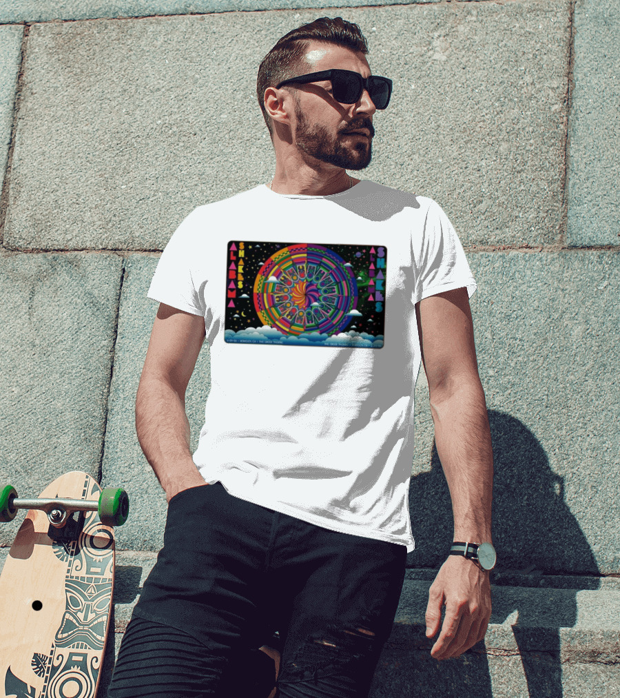 Alabama Shakes Concert The Greek Theatre Berkeley CA 5 29 26 Psychedelic Rainbow Spiral Clouds And Stars T-Shirt