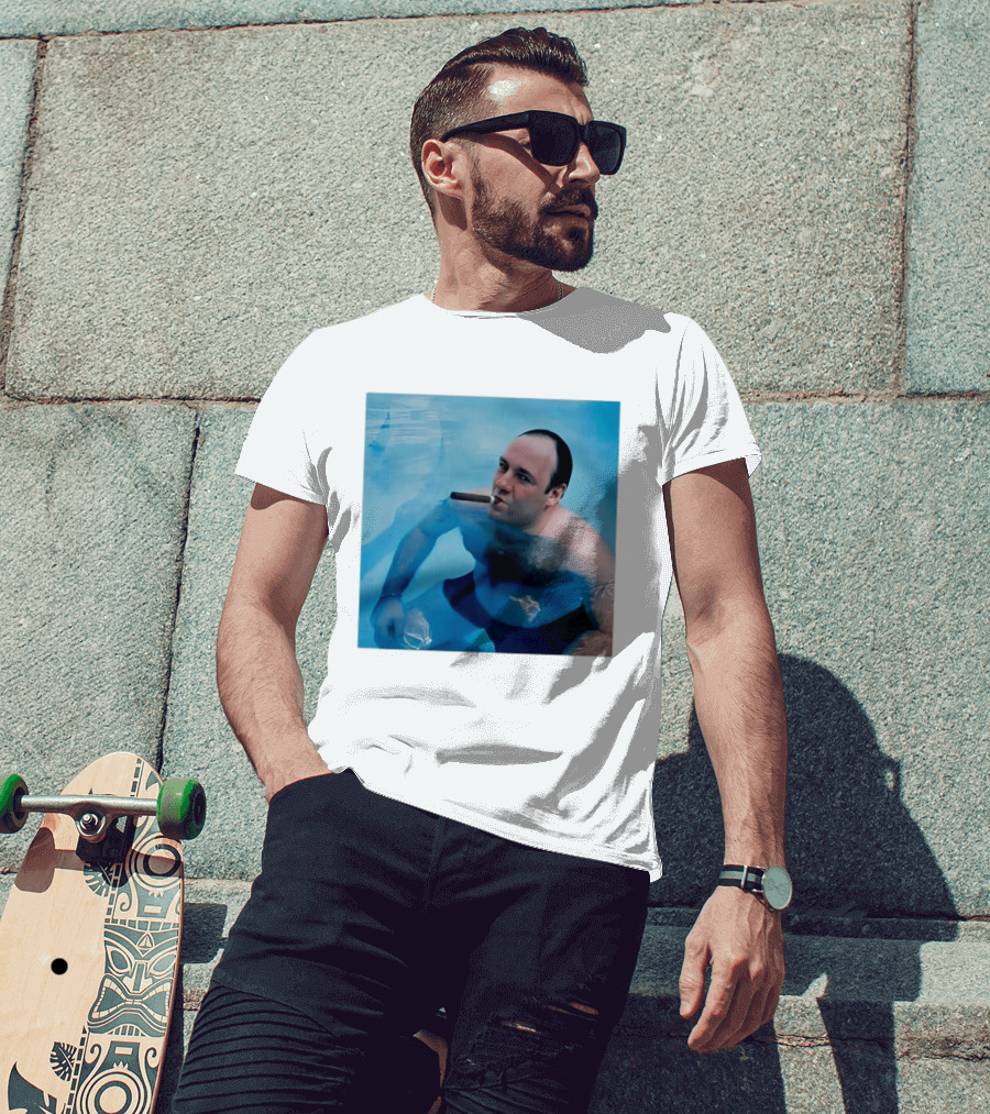 Tony Soprano The Sopranos Pool Scene Cigar Water Moment T-Shirt