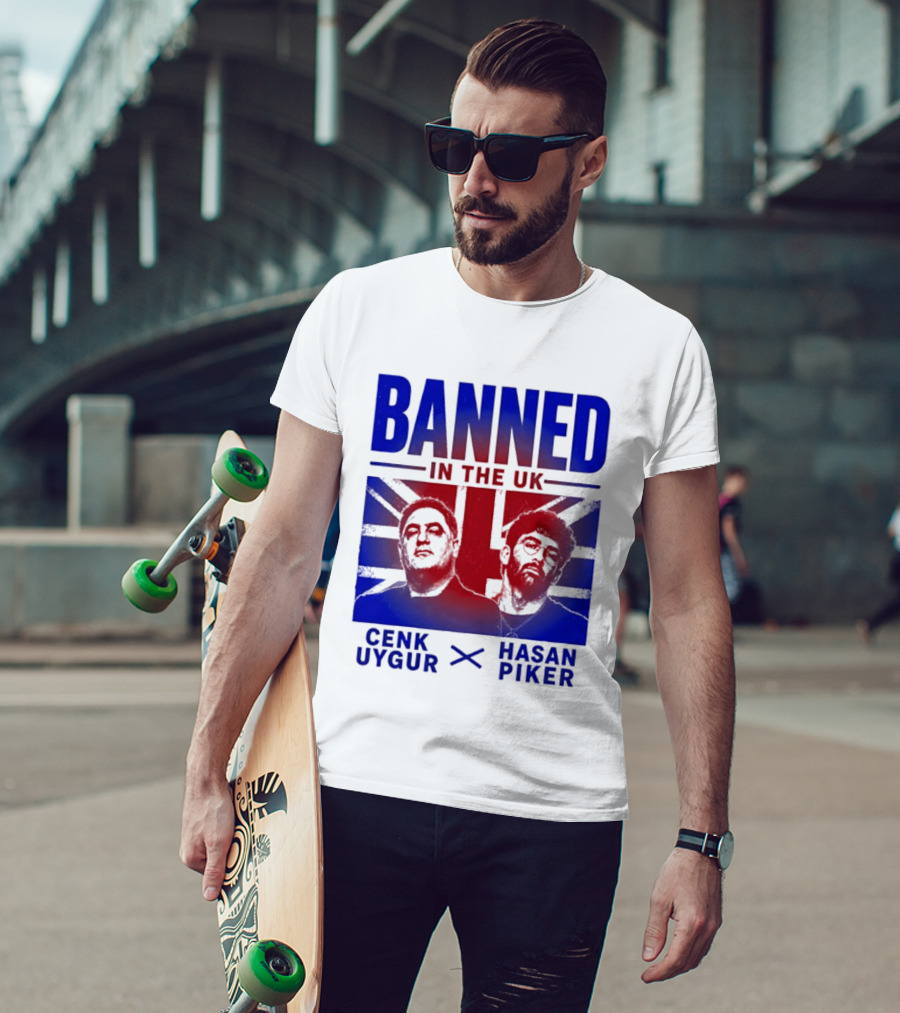 Banned In The UK Cenk Uygur Hasan Piker Union Jack T-Shirt