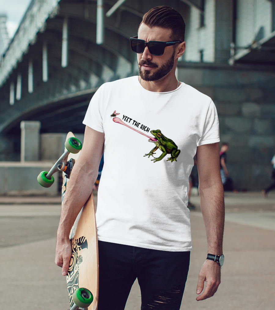 Yeet The Rich Frog With Fly Tongue Capture T-Shirt