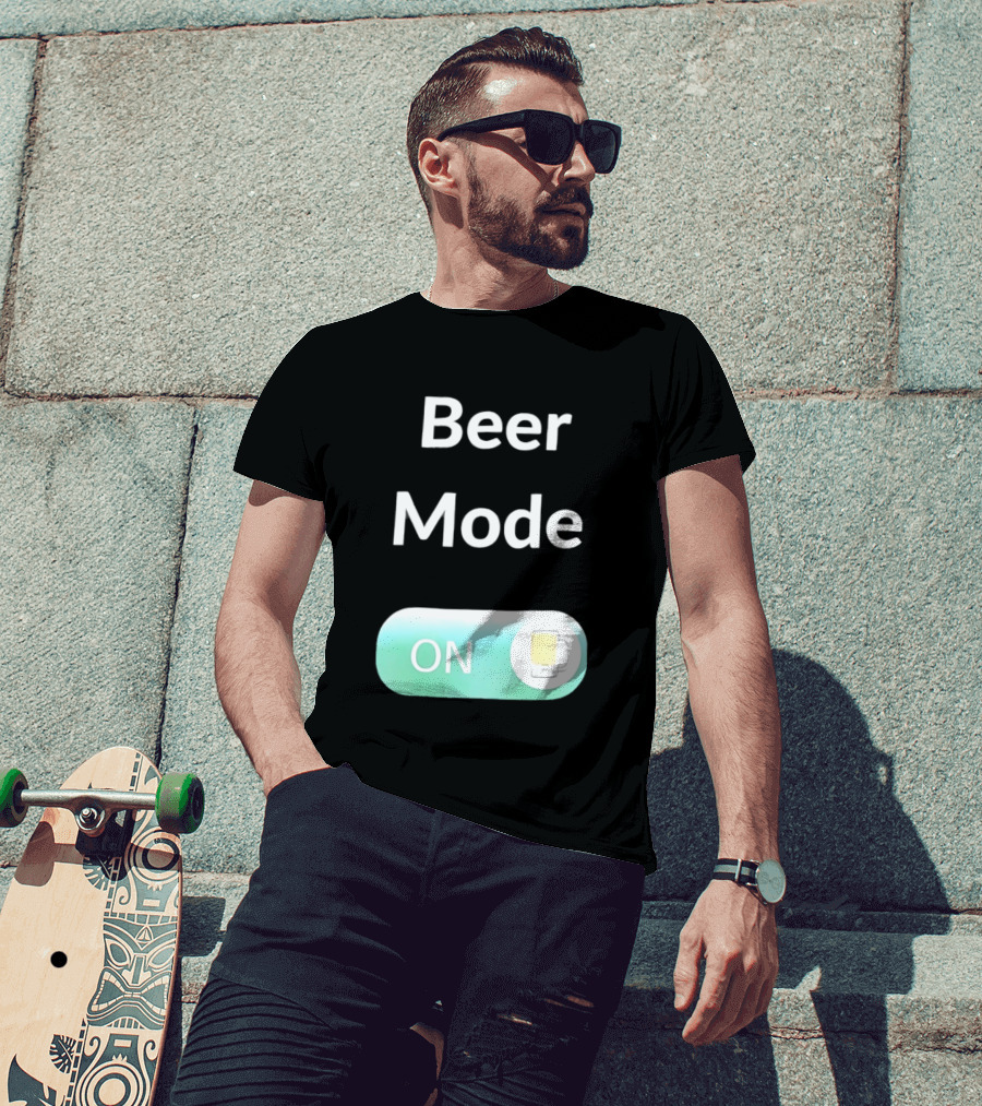 Beer Mode On Switch With Beer Glass T-Shirt
