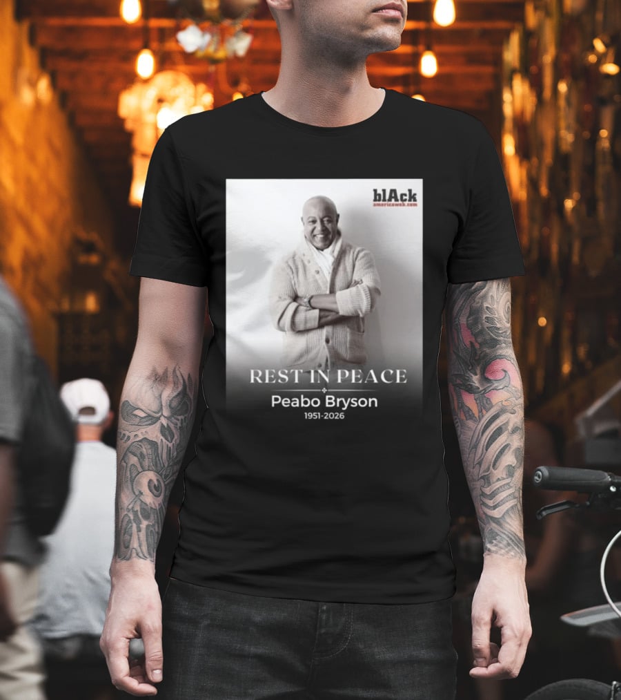 Rest In Peace Peabo Bryson 1951 2026 Black Americaweb T-Shirt