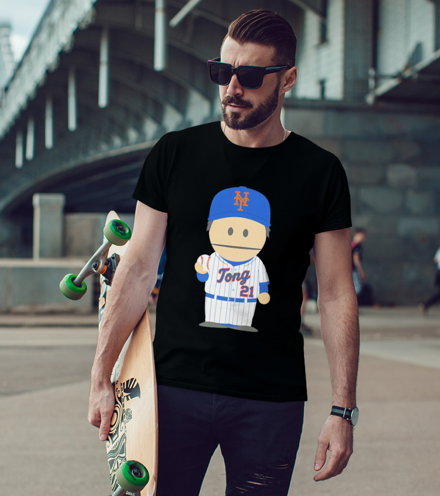 New York Mets Jonah Tong Canadian Canon 21 Baseball T-Shirt