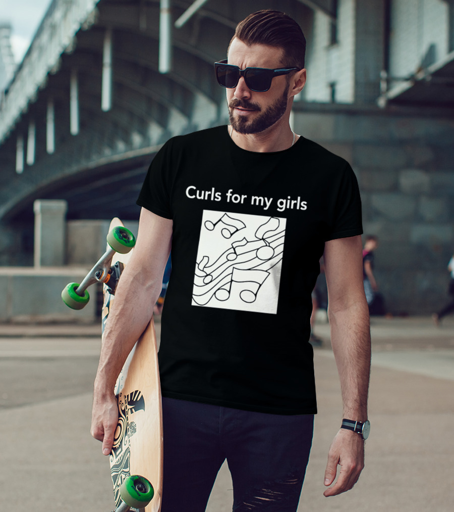 Curls For My Girls Music Notes T-Shirt