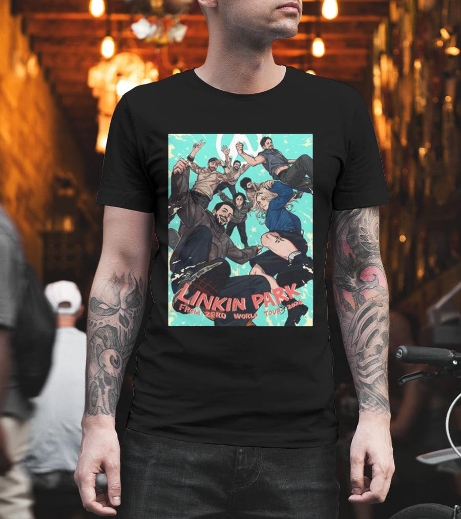 Linkin Park From Zero World Tour 2026 Munich Anime Style Concert T-Shirt