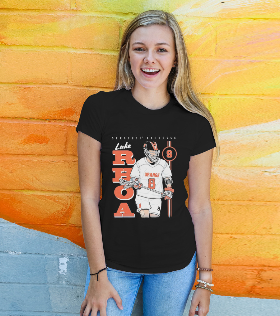 Luke Rhoa Syracuse Lacrosse Orange NCAA 8 T-Shirt