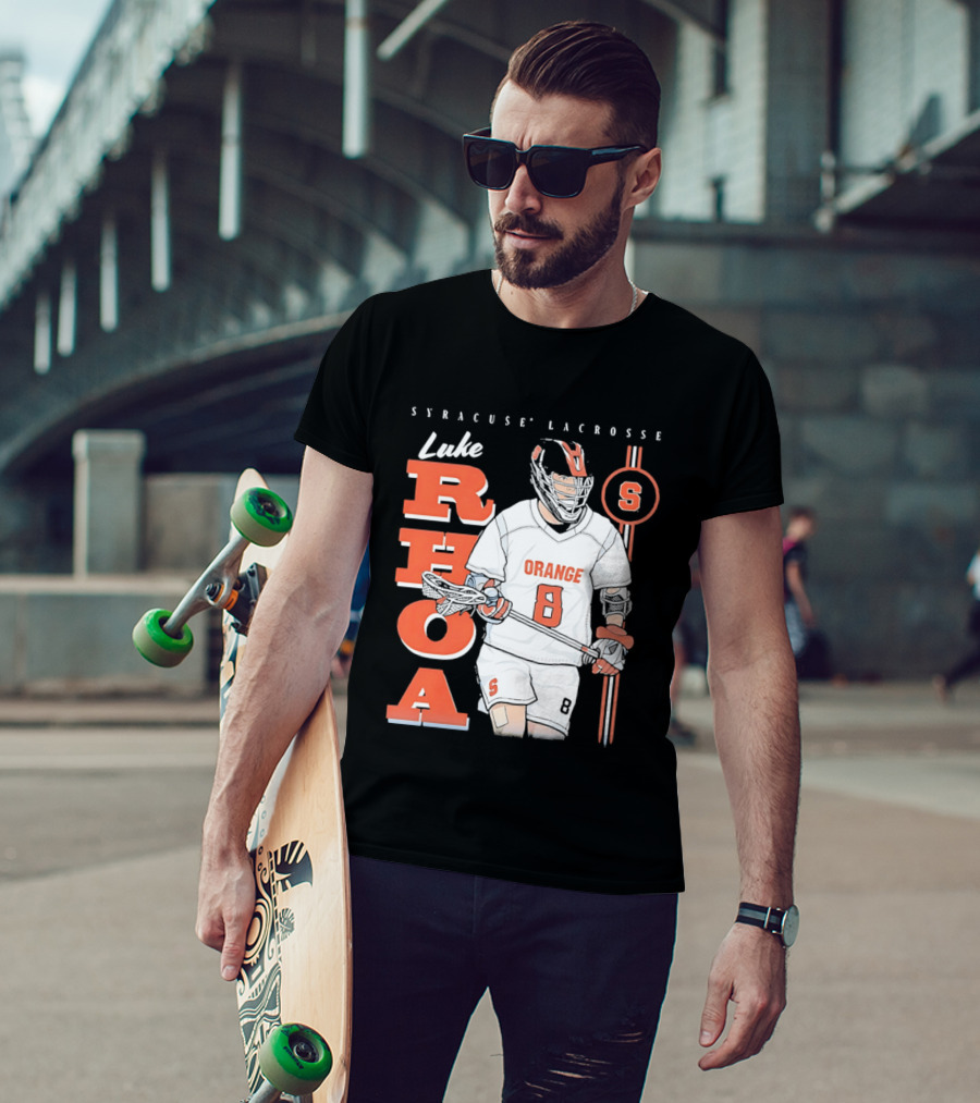 Luke Rhoa Syracuse Lacrosse Orange NCAA 8 T-Shirt