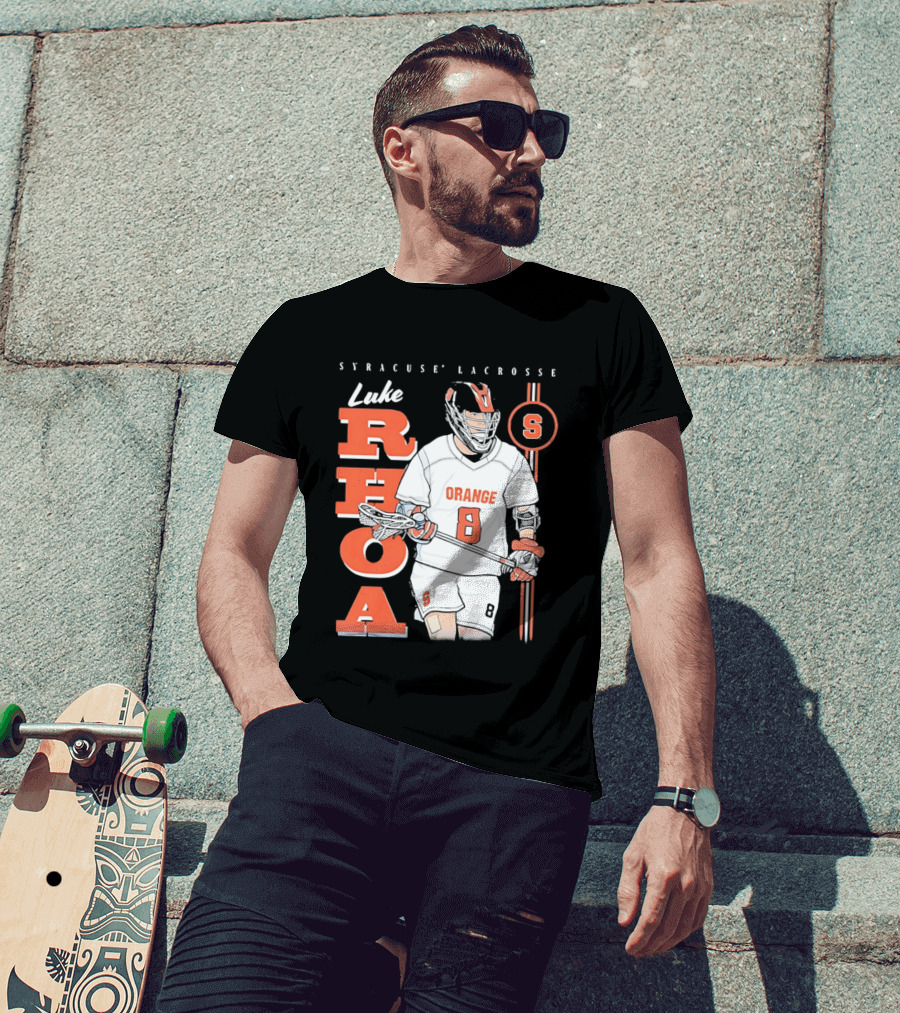 Luke Rhoa Syracuse Lacrosse Orange NCAA 8 T-Shirt