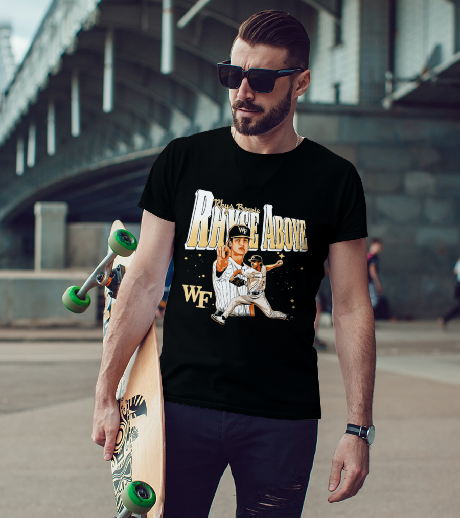 Rhys Bowie Wake Forest WF Baseball Rhys Above T-Shirt