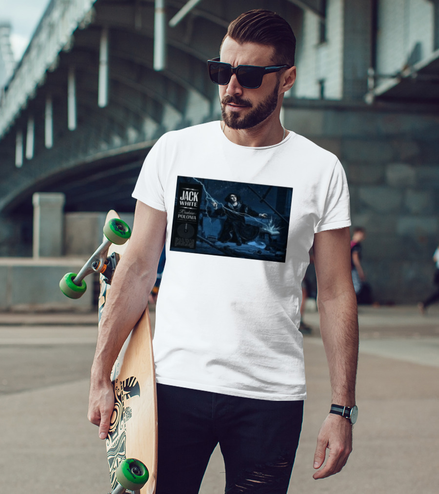 Jack White Kraków Polonia Tour June 2 2026 With Lightning And Figure T-Shirt