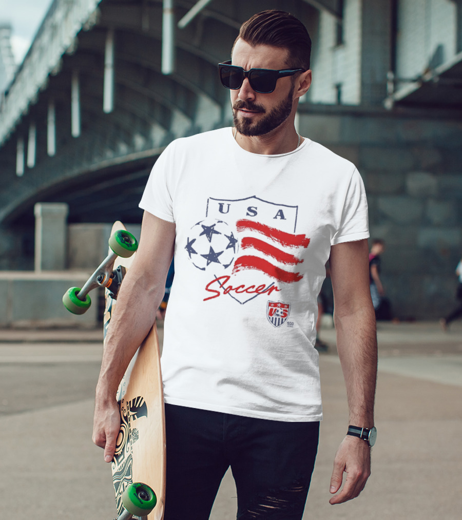 USA Soccer Federation Shield Stars And Stripes Football T-Shirt