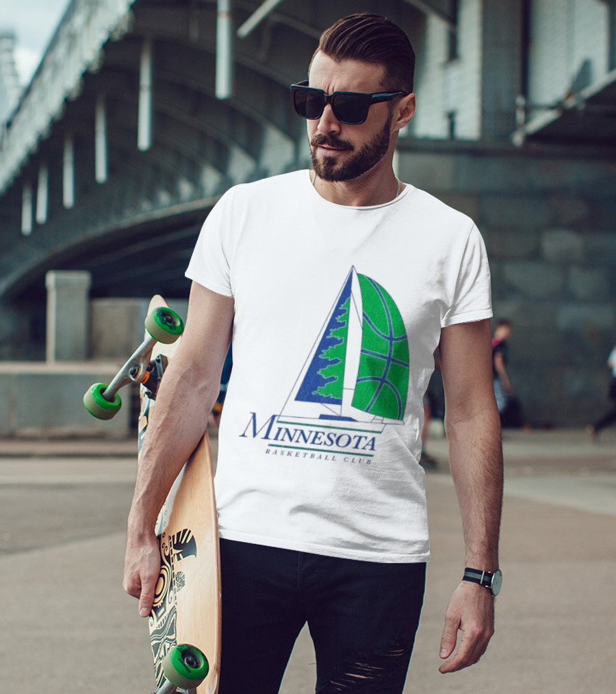 Minnesota Basketball Club Sailing Boat And Hoop T-Shirt