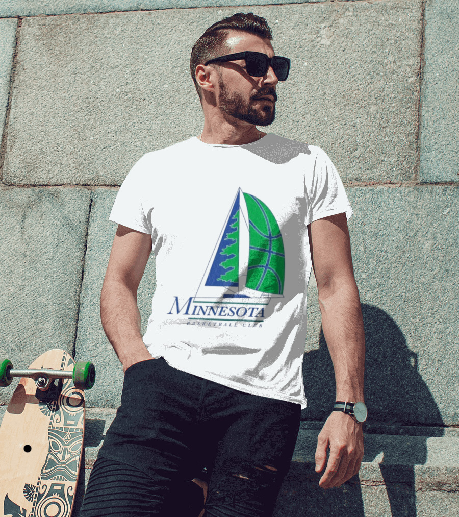 Minnesota Basketball Club Sailing Boat And Hoop T-Shirt
