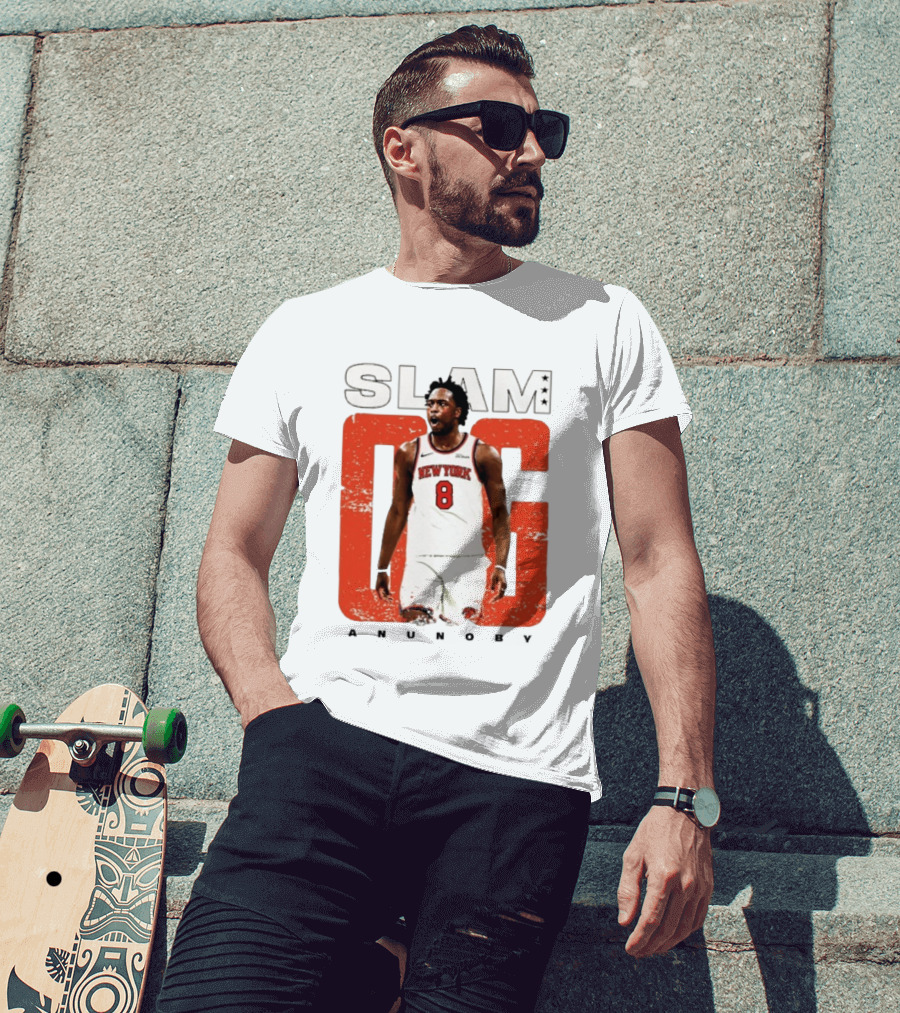 SLAM New York Knicks OG Anunoby NBA Basketball 8 T-Shirt