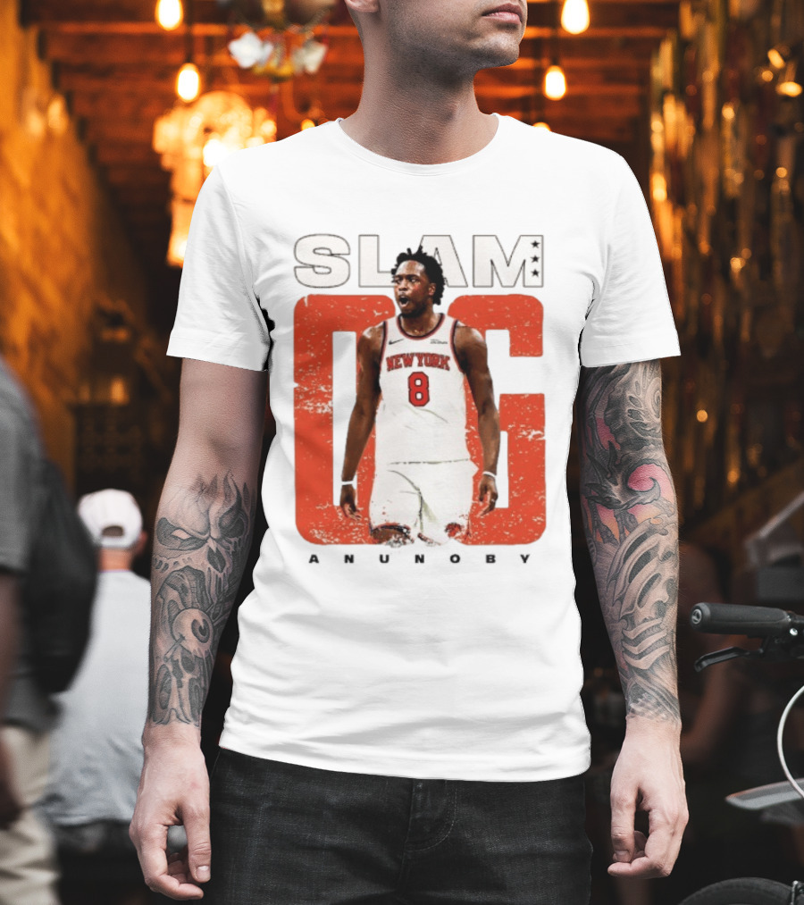 SLAM New York Knicks OG Anunoby NBA Basketball 8 T-Shirt